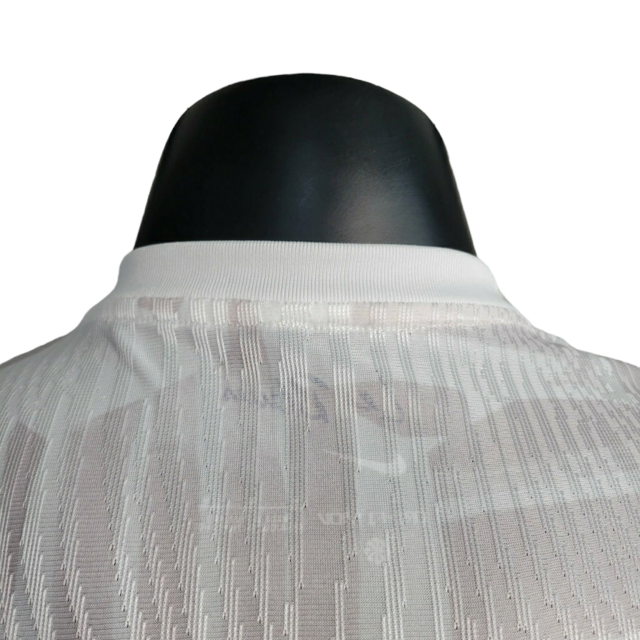 Camisa Seleção da França I 23/24- Jogador Nike Masculina - Branca com detalhes em azul