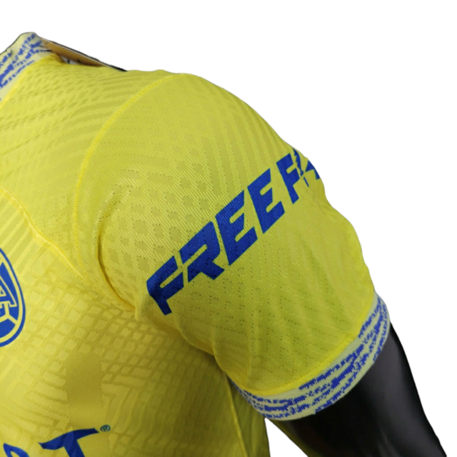 Camisa América do México I 22/23 - Jogador Nike Masculina -Amarela com detalhes em azul