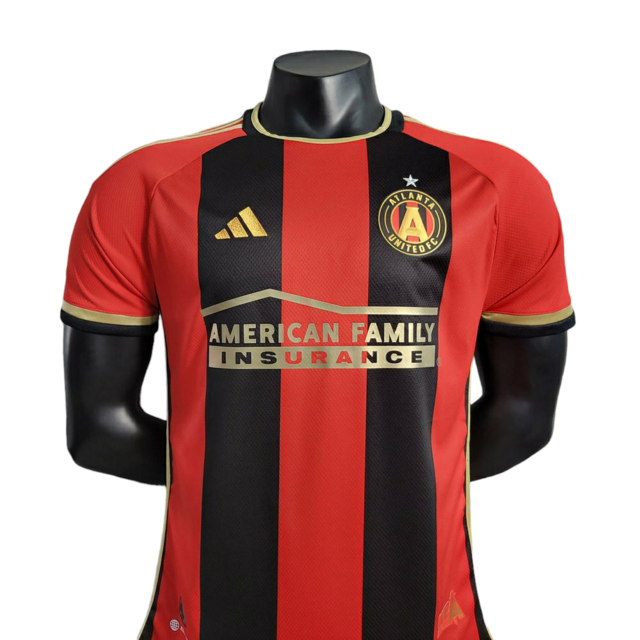 Camisa Atlanta United II 23/24 - Jogador Adidas Masculina - Vermelha com detalhes preto e dourado