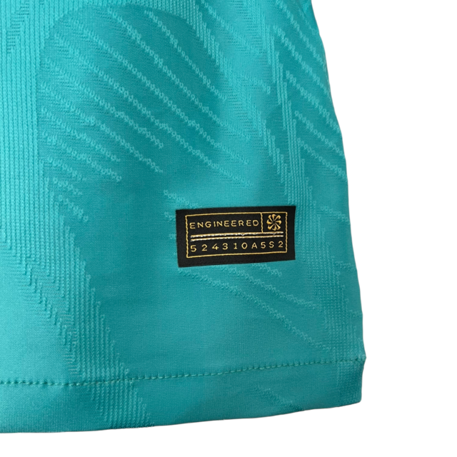 Camisa Barcelona III 23/24 - Jogador Nike Masculina - Verde com detalhes em azul e vermelho