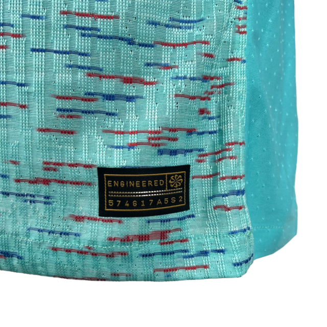 Camisa Barcelona III 23/24 - Jogador Nike Masculina - Azul com detalhes em vermelho e amarelo