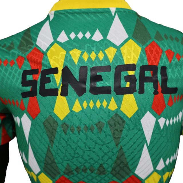 Camisa Seleção do Senegal II 23/24- Jogador Puma Masculina - Verde com detalhes em branco e vermelho e amarelo