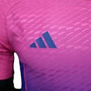 Camisa Seleção da Alemanha Edição Especial 23/24 - Jogador Adidas Masculina - Rosa com detalhes em azul