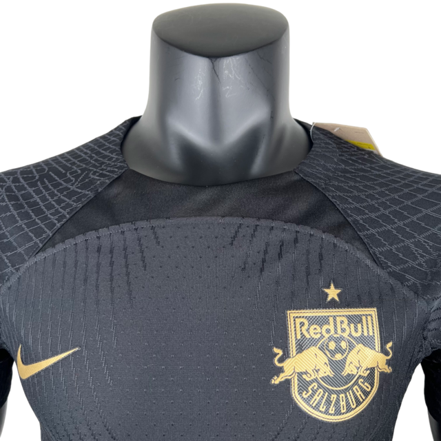 Camisa Red Bull Salzburg Edição Especial 23/24 - Jogador Nike Masculina - Preta com detalhes em dourado