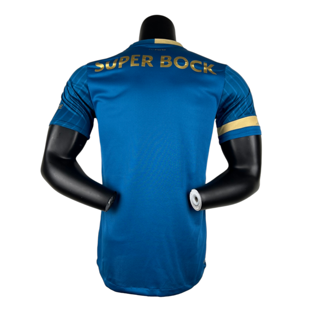 Camisa Porto II 23/24 - Jogador New Balance Masculina - Azul com detalhes em dourado