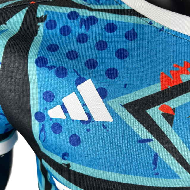 Camisa Arsenal Edição Especial 23/24 - Jogador Adidas Masculina - Azul com detalhes em preto e branco