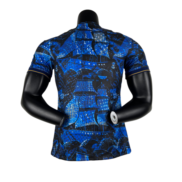 Camisa Manchester City 23/24 - Jogador Puma Masculina - Azul com detalhes em dourado