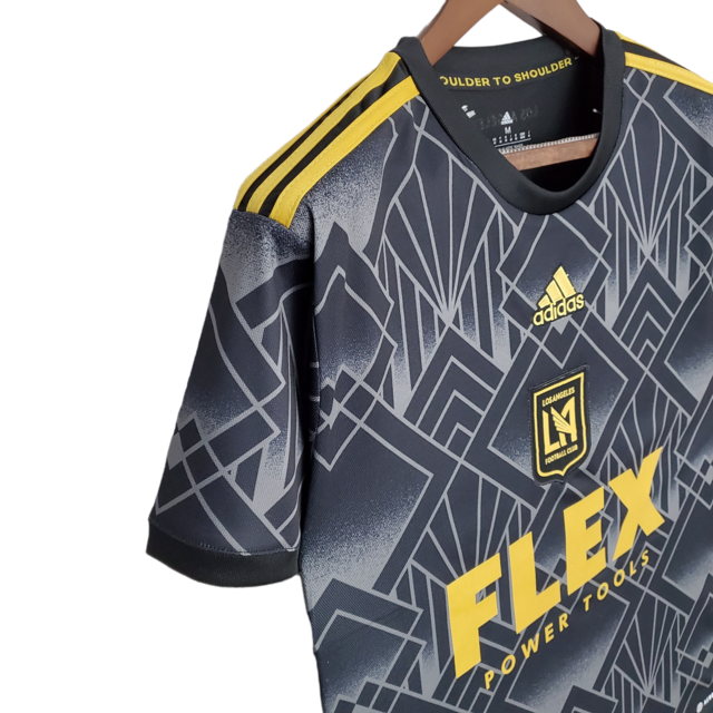 Camisa Los Angeles FC I 22/23 - Torcedor Adidas Masculina - Preta com detalhes em dourado