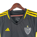 Camisa Atlético Mineiro III 23/24 -  Adidas Feminina - Preta com detalhes em amarelo