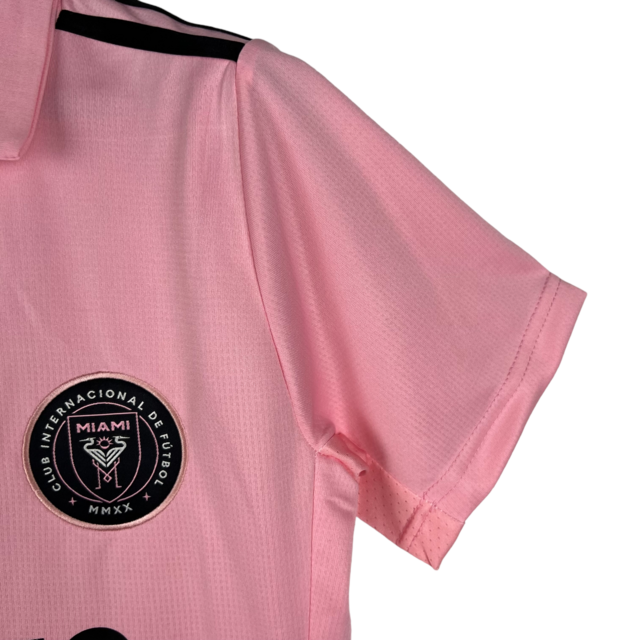 Camisa Inter Miami I 23/24 -  Adidas Feminina - Rosa com detalhes em preto