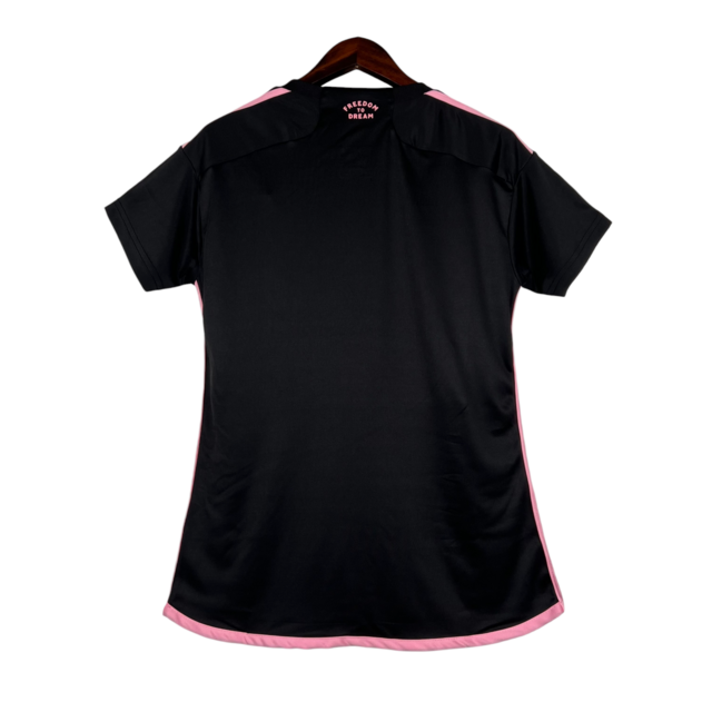 Camisa Inter Miami II 23/24 -  Adidas Feminina - Preta com detalhes em rosa