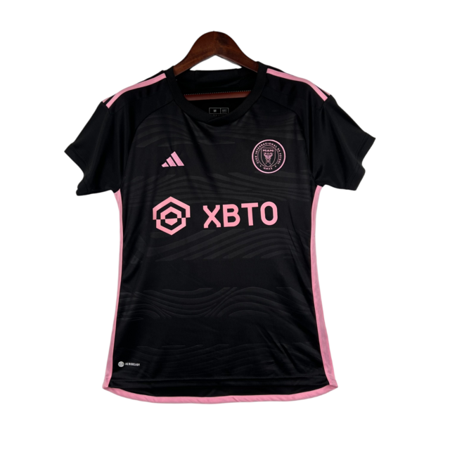 Camisa Inter Miami II 23/24 -  Adidas Feminina - Preta com detalhes em rosa