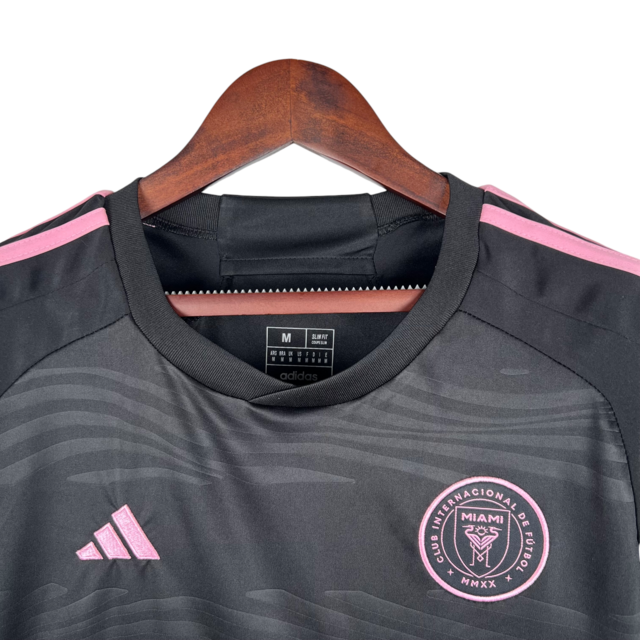 Camisa Inter Miami II 23/24 -  Adidas Feminina - Preta com detalhes em rosa