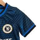 Kit Infantil Chelsea II 23/24 Nike - Preto com detalhes em azul