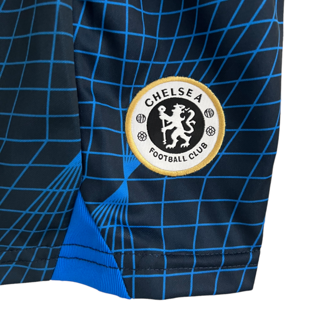 Kit Infantil Chelsea II 23/24 Nike - Preto com detalhes em azul