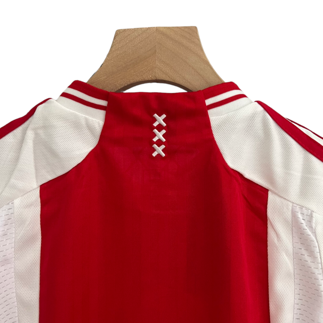 Kit Infantil Ajax I 23/24 Adidas - Vermelho e branco