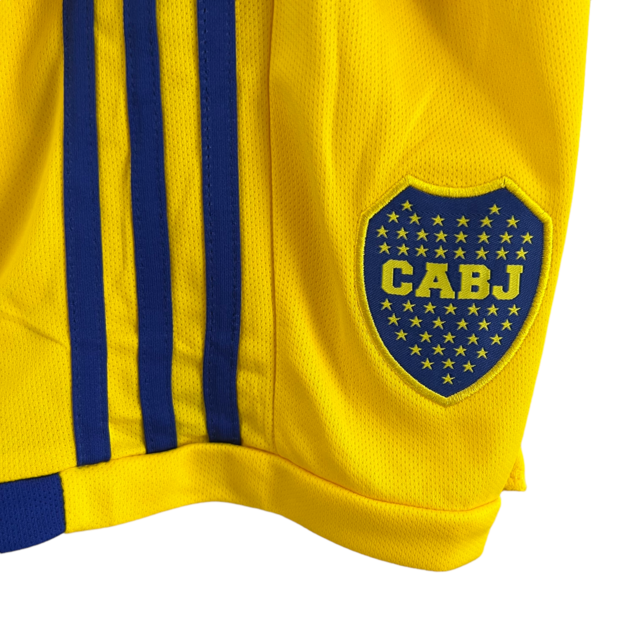 Kit Infantil Boca Juniors II 23/24 Adidas - Amarelo com detalhes em azul