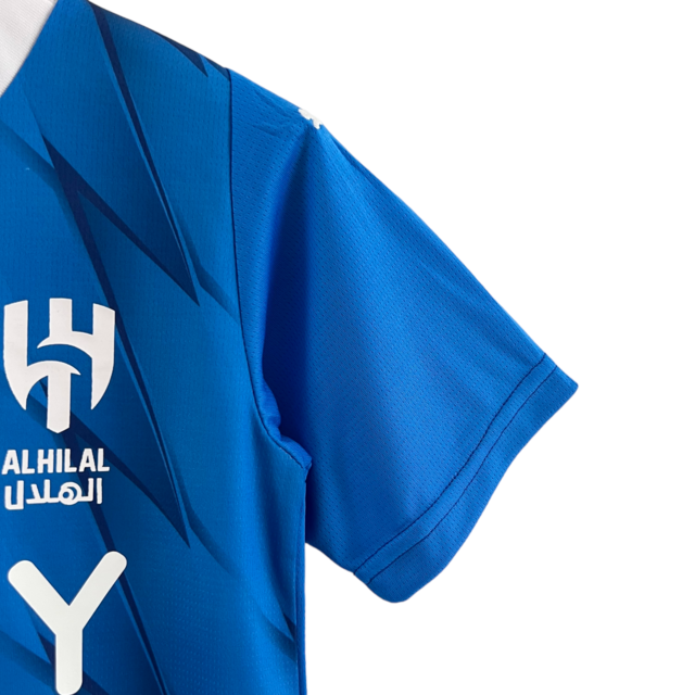 Kit Infantil Al Hilal I 23/24 Puma - Azul com detalhes em branco