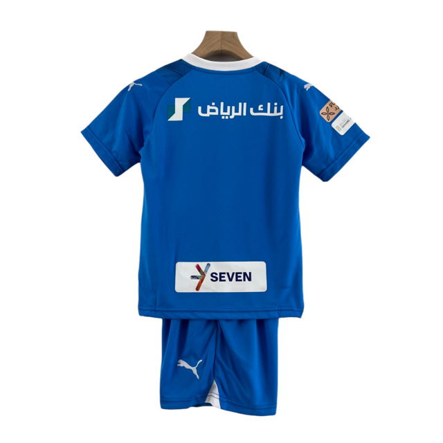 Kit Infantil Al Hilal I 23/24 Puma - Azul com detalhes em branco