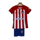 Kit Infantil Atlético de Madrid I 23/24 Nike - Vermelho e branco e azul