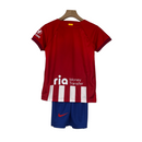 Kit Infantil Atlético de Madrid I 23/24 Nike - Vermelho e branco e azul