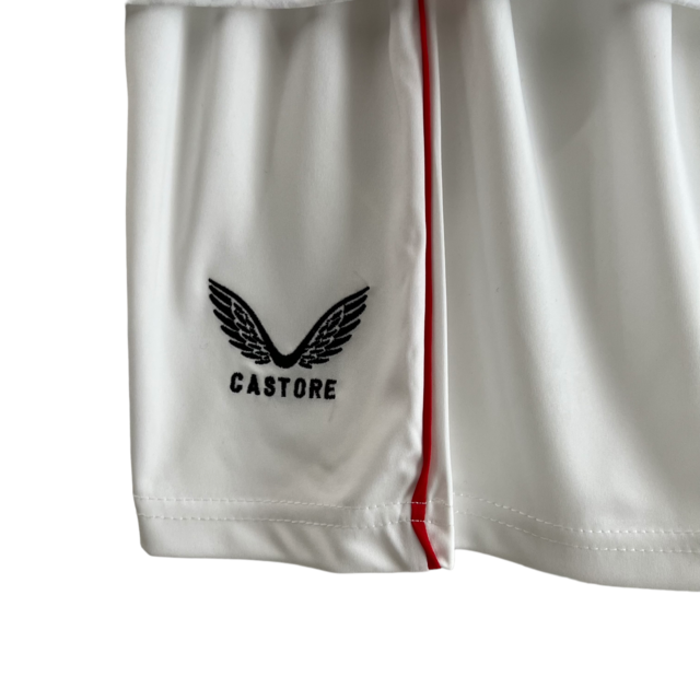 Kit Infantil Atlético de Bilbao III 23/24 Castore - Branco com detalhes em vermelho e preto