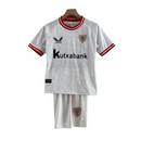 Kit Infantil Atlético de Bilbao III 23/24 Castore - Branco com detalhes em vermelho e preto