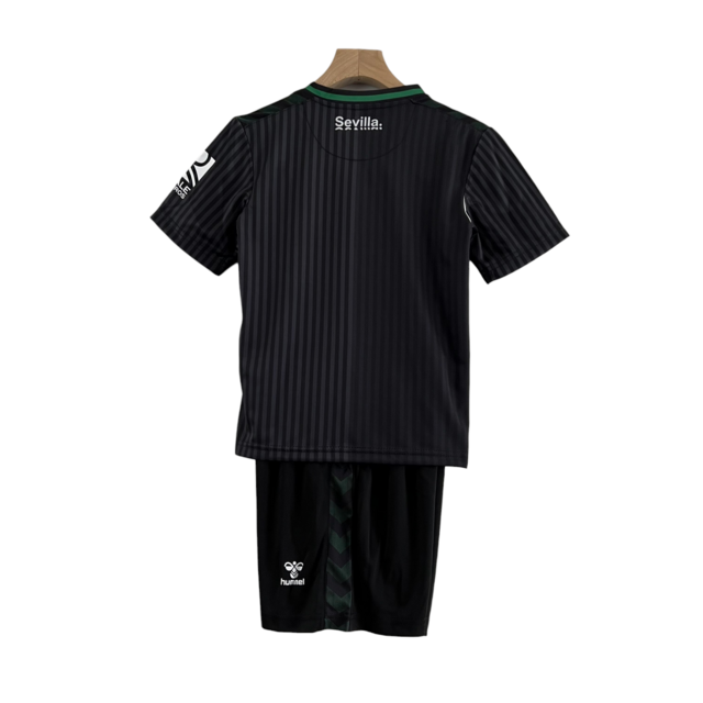 Kit Infantil Real Betis III Hummel - Preto com detalhes em verde e branco