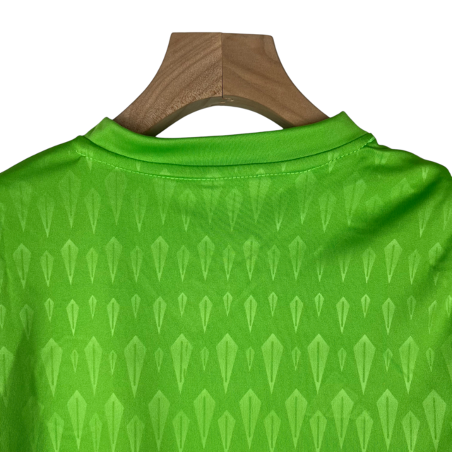 Kit Infantil Manchester United Goleiro Adidas 23/24 - Verde com detalhes em preto