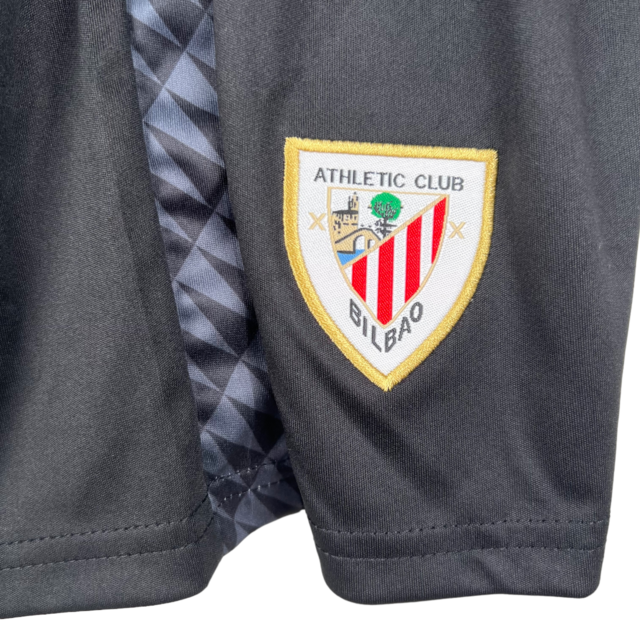 Kit Infantil Atlético de Bilbao Goleiro Castore 23/24 - Preto com detalhes em branco