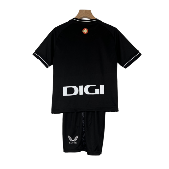 Kit Infantil Atlético de Bilbao Goleiro Castore 23/24 - Preto com detalhes em branco