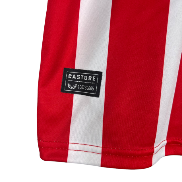Kit Infantil Atlético de Bilbao I Castore 23/24 - Vermelho com detalhes em branco e preto