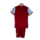 Kit Infantil West Ham I Umbro 23/24 - Vinho com detalhes em azul