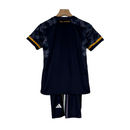 Kit Infantil Real Madrid III 23/24 Adidas - Azul com detalhes em amarelo e branco