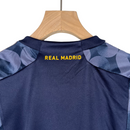 Kit Infantil Real Madrid III 23/24 Adidas - Azul com detalhes em amarelo e branco
