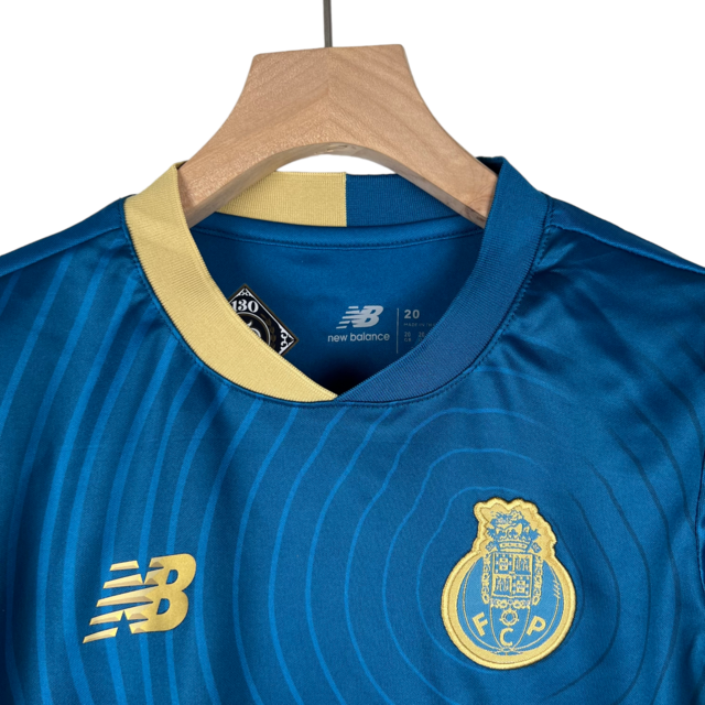 Kit Infantil Porto III New Balance 23/24 - Azul com detalhes em dourado
