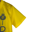 Kit Infantil Al-Nassr I Nike 23/24 - Amarelo com detalhes em azul