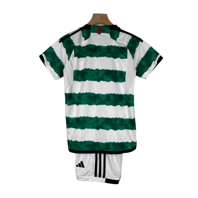 Kit Infantil Celtic da Escócia I Adidas 23/24 - Branco com detalhes em verde e preto
