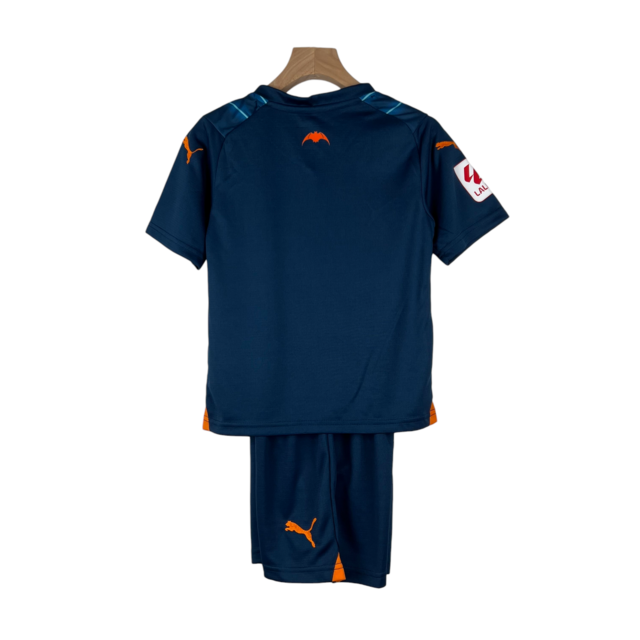 Kit Infantil Valencia II Puma 23/24 - Azul com detalhes em laranja