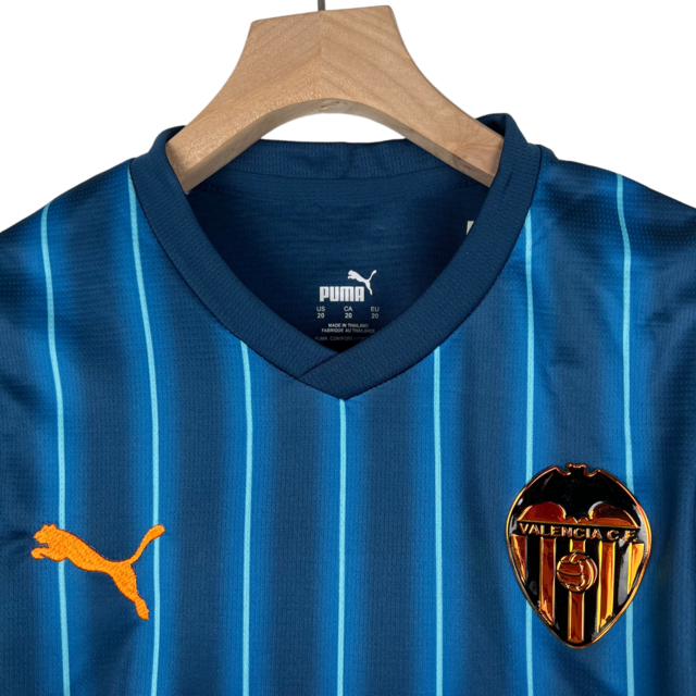 Kit Infantil Valencia II Puma 23/24 - Azul com detalhes em laranja