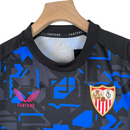 Kit Infantil Sevilla III Castore 23/24 - Preto com detalhes em azul