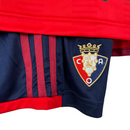 Kit Infantil Osasuna I Adidas 23/24 - Vermelho com detalhes em azul e branco