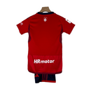 Kit Infantil Osasuna I Adidas 23/24 - Vermelho com detalhes em azul e branco