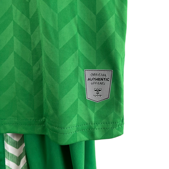 Kit Infantil Real Betis II Hummel 23/24 - Verde com detalhes em branco