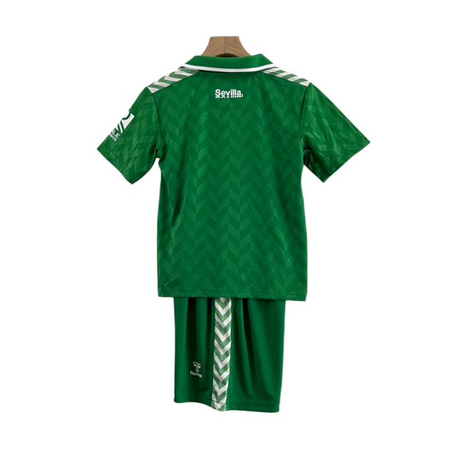 Kit Infantil Real Betis II Hummel 23/24 - Verde com detalhes em branco