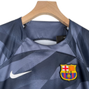 Kit Infantil Barcelona Goleiro Nike 23/24 - Preto com detalhes em branco