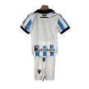 Kit Infantil Real Sociedad I Macron 23/24 - Branco com detalhes em azul