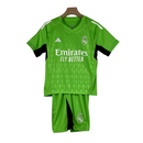 Kit Infantil Real Madrid Goleiro Adidas 23/24 - Verde com detalhes em branco