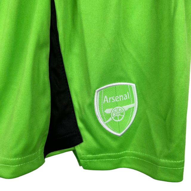 Kit Infantil Arsenal Goleiro Adidas 23/24 - Verde com detalhes em branco