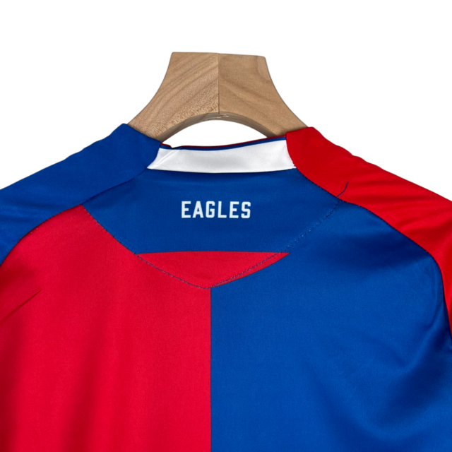 Kit Infantil Crystal Palace I Macron 23/24 - Vermelho e azul com detalhes em branco